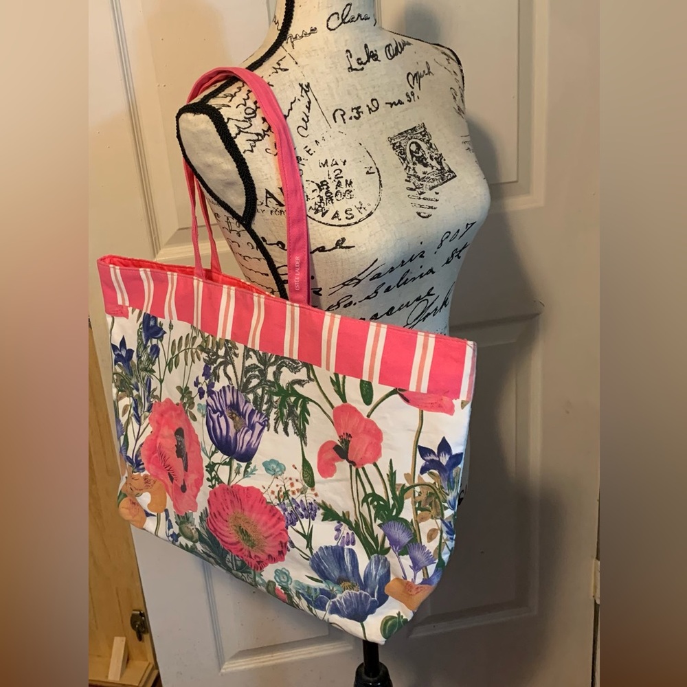 Estée Lauder spring flower tote bag